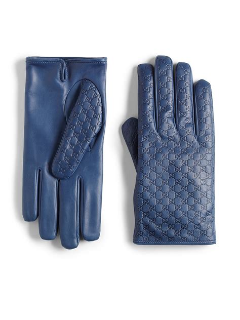 Lyst - Gucci Microsima Leather Gloves in Brown for Men