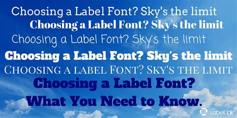 Your Label Font: What You Need to Know