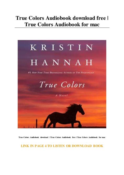 True Colors Book Cover : The purpose of true colors is to better ...