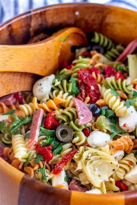 Antipasto Pasta Salad (Italian Deli Salad) - Kylee Cooks