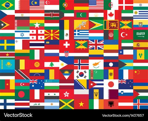 World flags background Royalty Free Vector Image