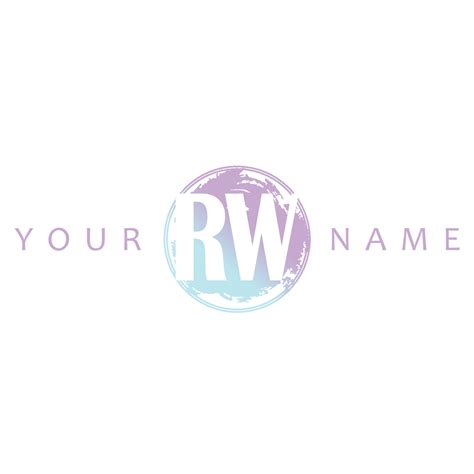 RW Initial Logo Watercolor Vector Design 33116558 Vector Art at Vecteezy