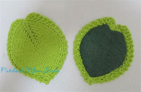 Patchouli Moon Studio: Knitted Leaf Coasters