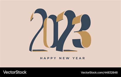 2023 happy new year poster holiday typography Vector Image