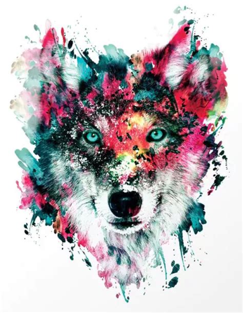 Wolf | abstract art, interior art, artwork, hand painted artwork, hand paintings, affordable art ...