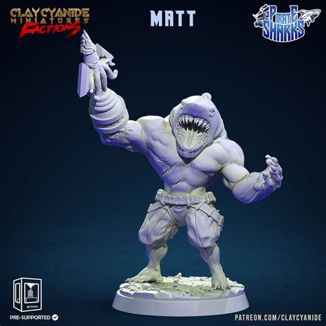 Shark Miniature Dnd 5e Matt Sharkin Pirate Sharks Tabletop Gaming Dnd ...