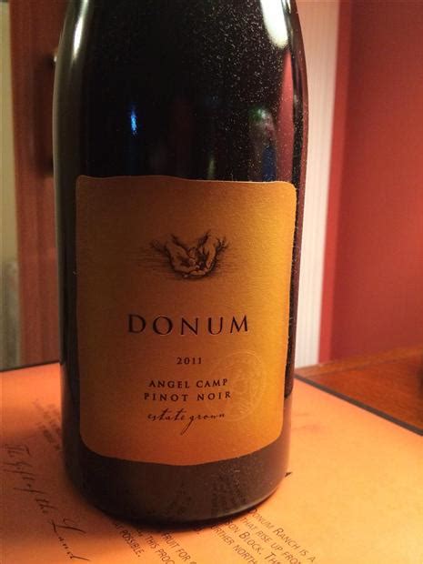 2011 Donum Pinot Noir Angel Camp, USA, California, North Coast, Anderson Valley - CellarTracker