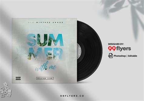 Summer With Me CD Cover Free PSD Template – 99Flyers