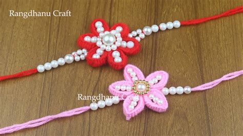 How to make Rakhi at home using Wool and beads | Woolen Craft | Rakshabandhan 2020 - YouTube