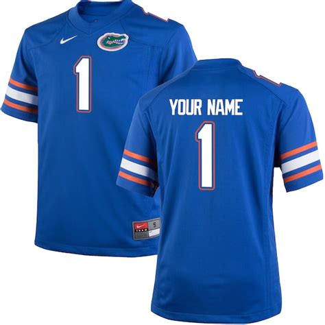 Youth Nike Royal Florida Gators Team Crest Custom Replica Jersey