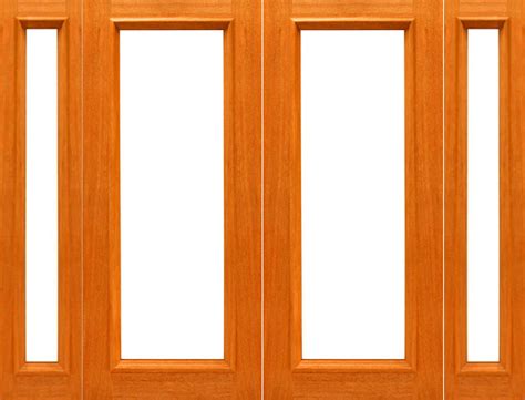 Prehung Red Oak-1-lite-R/M French Red Oak Wood IG Glass Double Door Sidelights - Traditional ...