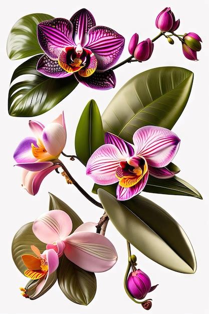 Premium AI Image | Beautiful tropical flowers orchids plant nature ...