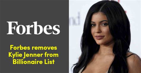 Forbes Removes Kylie Jenner From Billionaire List. Kylie Responds ...