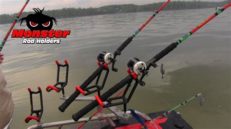 Big Catfish on the line featuring Monster Rod Holders - YouTube