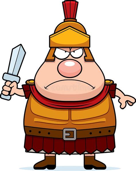 Angry Cartoon Roman Centurion Stock Vector - Illustration of clip ...