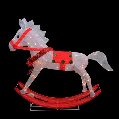 Northlight 36 in. Lighted and Animated Glistening Rocking Horse ...