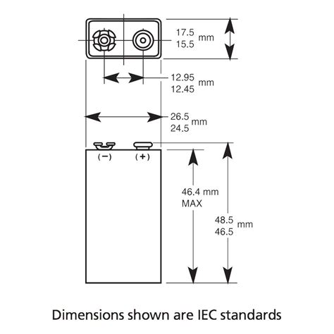 Dimensions Of A 9v Battery