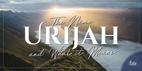 What the Name "Urijah" Means, and Why Numerologists Like It