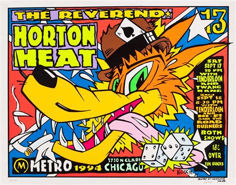 The Reverand Horton Heat 1994 U.S. Mini Poster Signed - Posteritati Movie Poster Gallery