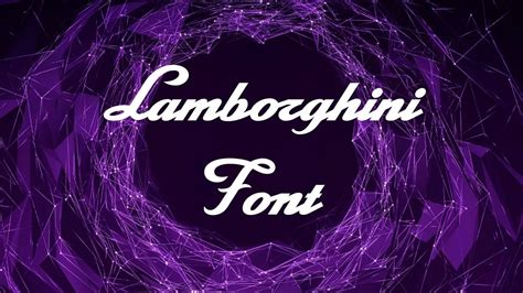 Lamborghini Font Free Download