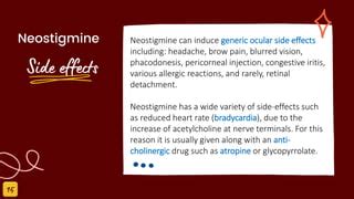 Neostigmine - Mechanism of action, indications and side effects | PPT