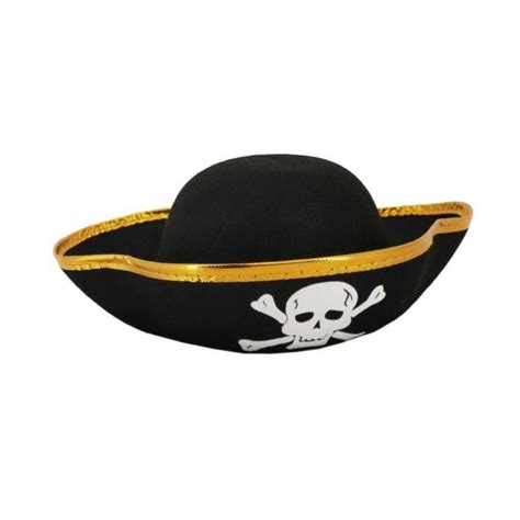 Pirate Hat kids - Black Felt - Gold Trim | Shop Today. Get it Tomorrow ...