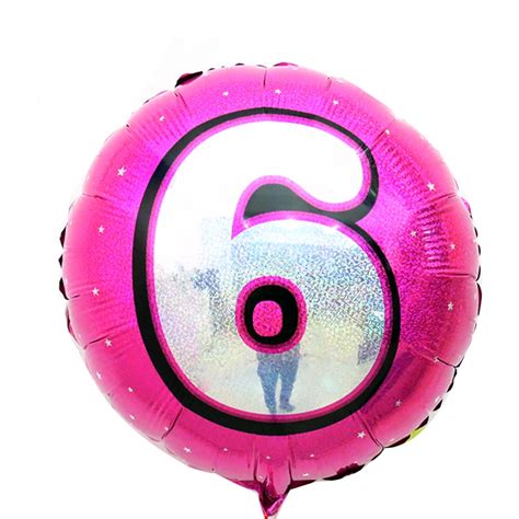 Number 6 Helium Foil Balloons Birthday Number Balloons 6 for Wedding ...