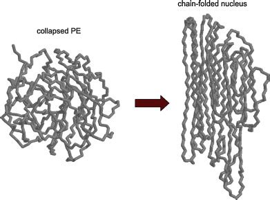 Formation of a crystal nucleus of a single PE chain in a vacuum. The... | Download Scientific ...