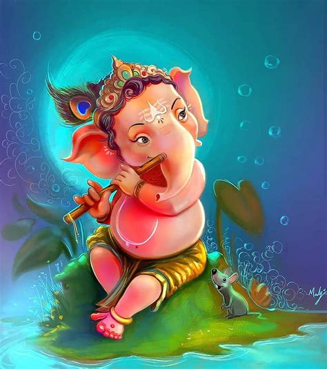 Lord Ganesha Animated, cartoon ganesh HD phone wallpaper | Pxfuel