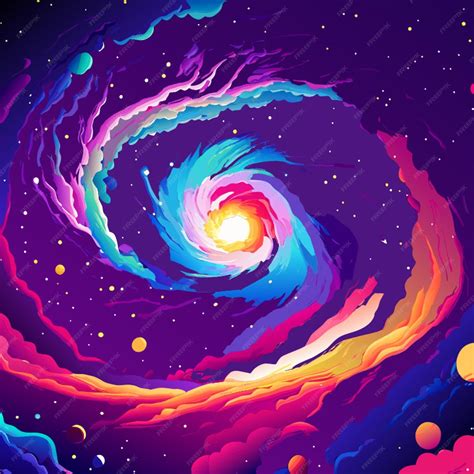 Premium Vector | Colorful space galaxy cloud nebula stary night cosmos ...