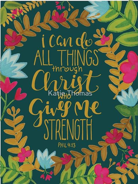 "I Can Do All Things Through Christ Who Gives Me Strength" Canvas Print ...