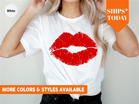 Kiss Mark Shirt Lipstick Mark Shirt Kiss Tshirt Lipstick - Etsy