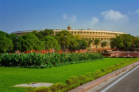 Parliament House, New Delhi Stock Image - Image of landscape, park: 186407497