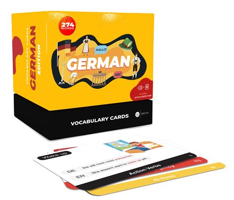 Buy 274 German Vocabulary Flash Cards – Educational Language Learning Resource with Pictures for ...