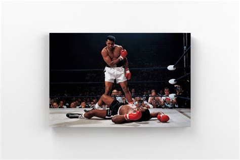 Muhammad Ali vs Sonny Liston Famous Knockout Canvas / Sports | Etsy