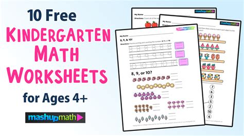 Kindergarten math worksheets - vicaportfolio