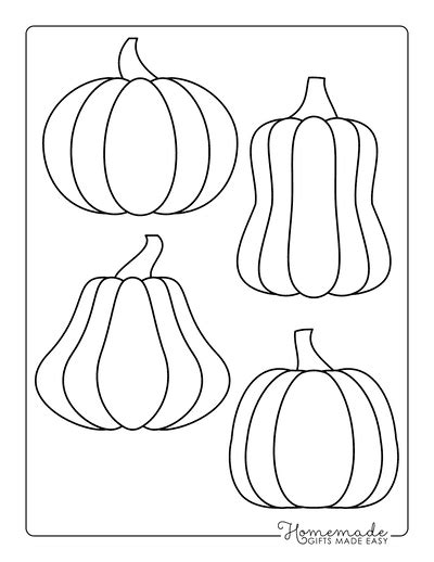 Pumpkin Outline Assorted 1 Template Pumpkin Templates Free Printable, Pumpkin Printable, Pumpkin ...