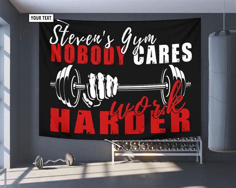 Personalized Home Gym Decor Motivational Quotes Banner Gym Flags ...