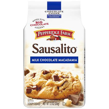 Pepperidge Farm Sausalito Crispy Milk Chocolate Macadamia Nut Cookies ...