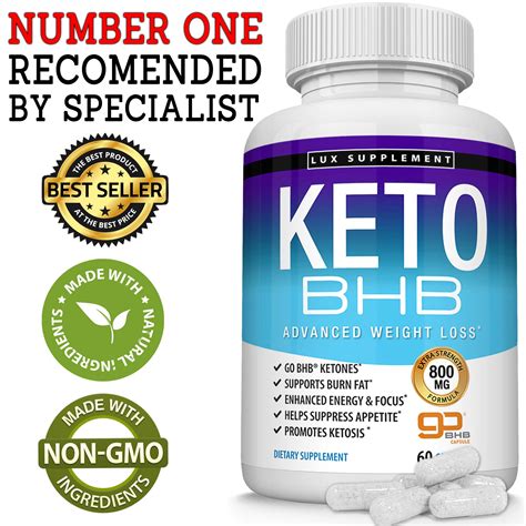 Keto Pills Advanced Weight Loss BHB Salt - Natural Ketosis Fat Burner ...