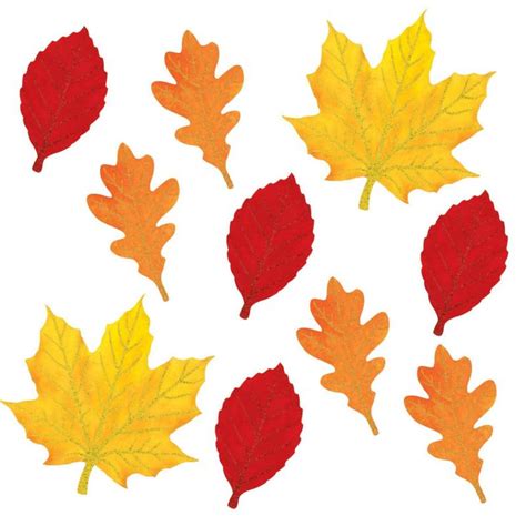 Mini Glitter Leaves Cutouts Assortment (10 count) [Party Themes - Party Supply] - In Stock ...