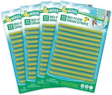 Amazon.com: Lemon Scent Bio-Flow Drain Strips - 48 Strips | L-Wash ...