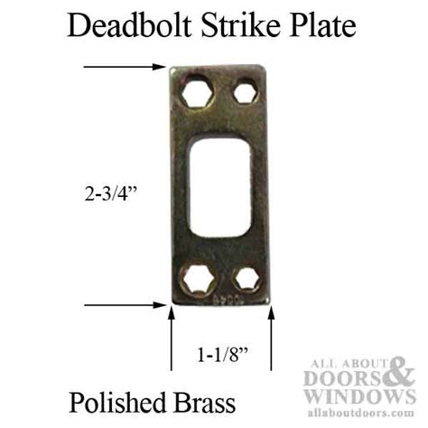 Strike Plate, Deadbolt, 4-Hole H.D. with Screws 4718