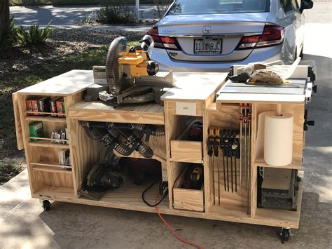 Mobile miter table saw workbench plans instant pdf etsy – Artofit