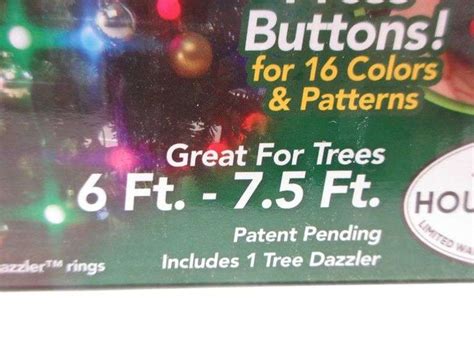 Tree-dazzler lights, string of (64) Christmas tree lights show 16-colors and patterns, NIB ...