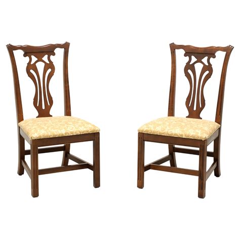 6 Vintage Drexel Heritage Devoncourt Mahogany Chippendale Dining Side Arm Chairs at 1stDibs ...