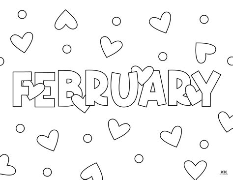 February Coloring Pages - 25 FREE Pages | Printabulls