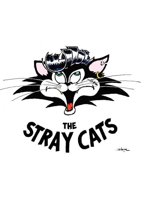 Stray Cats original logo poster - A Base de Plantes