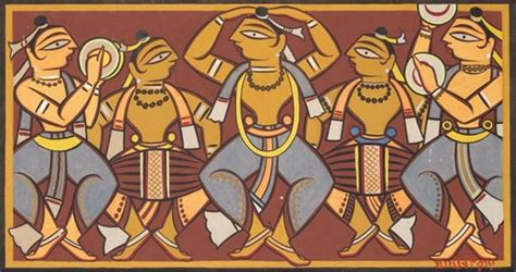 Santhal Dancers by Jamini Roy Indian Art Rolled Canvas - Etsy