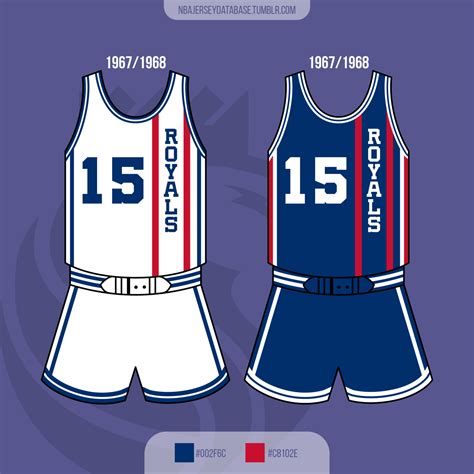 NBA Jersey Database, Cincinnati Royals 1967-1968 Record: 39-43 (47%)